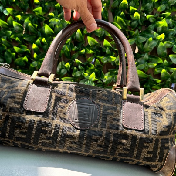 Fendi Zucca Canvas Boston Handbag - Picture 9 of 12